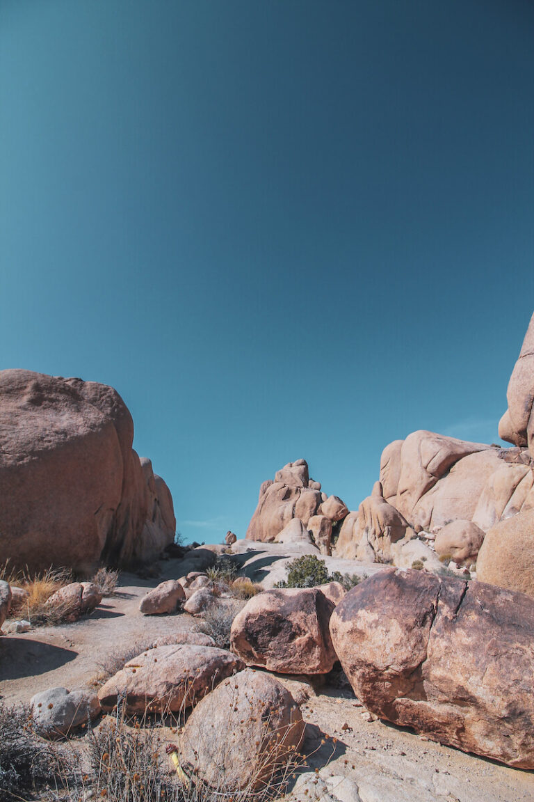 Collection of rock formations at Split Rock Loop Trail in Joshua Tree National Park