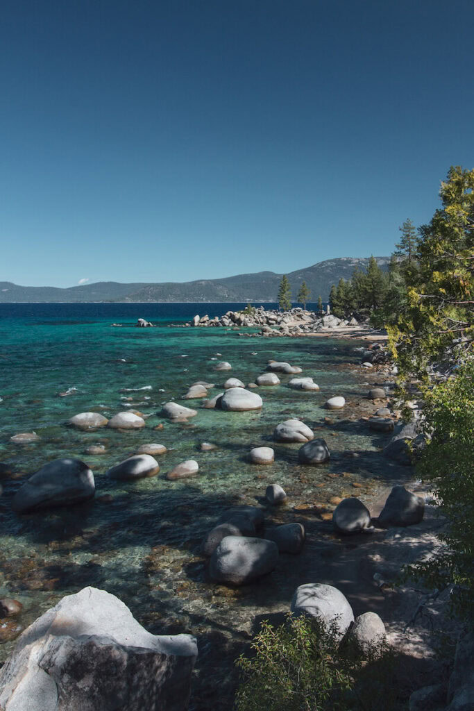 Trail to Chimney Beach in Lake Tahoe