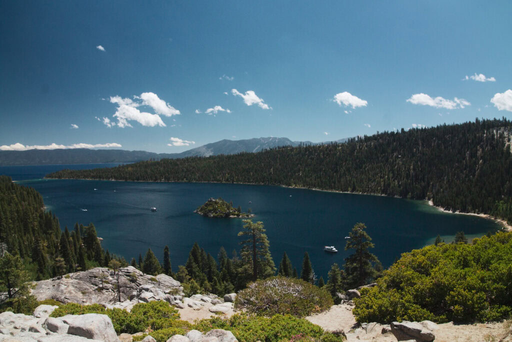 View of Emerald Bay from above