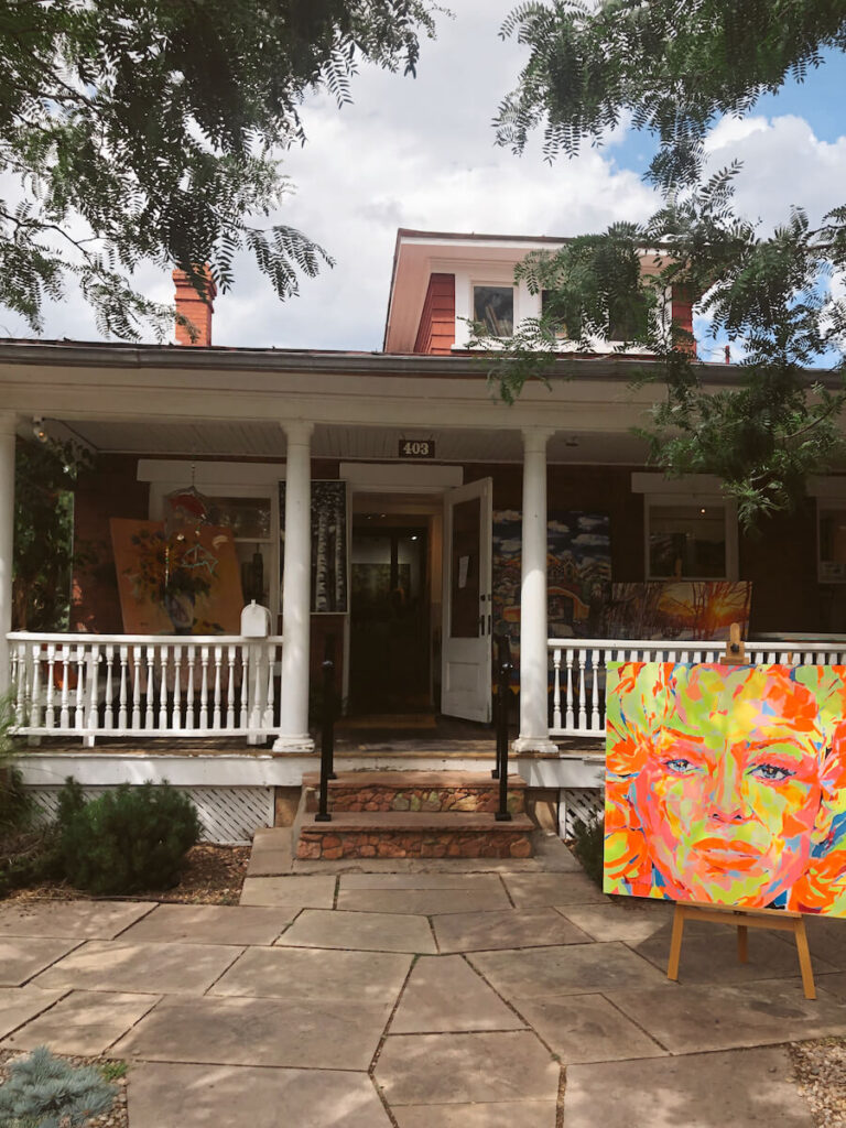 Entrance to a gallery on Canyon Road