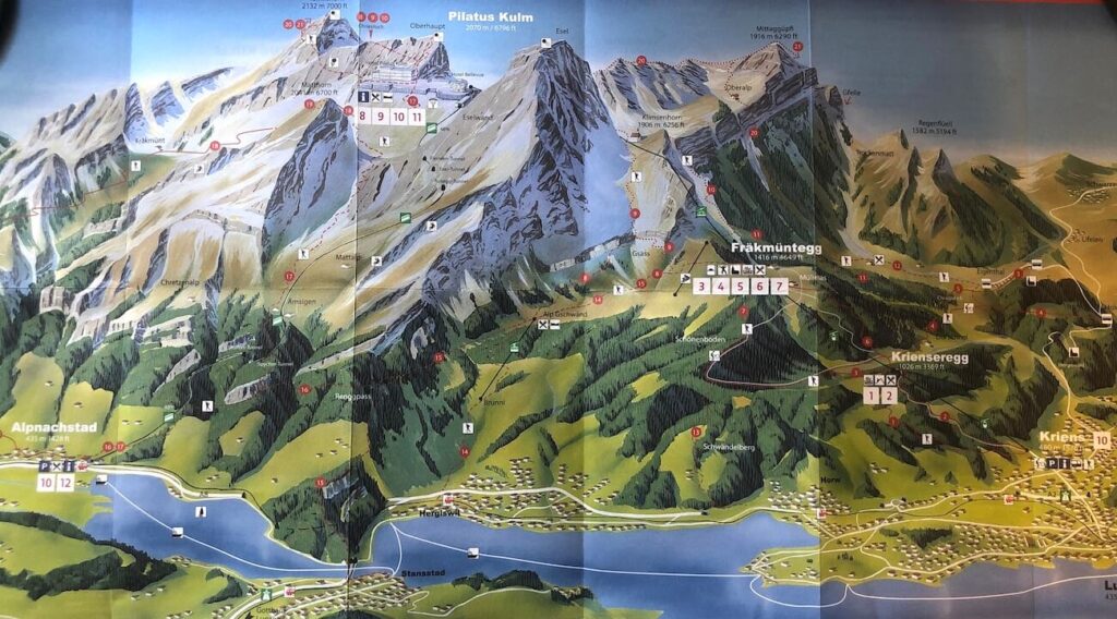 Map of Mount Pilatus