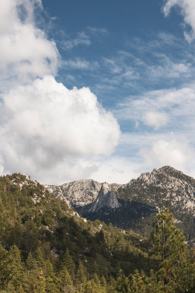 View of Tahquitz Rock from Deer Springs Trail