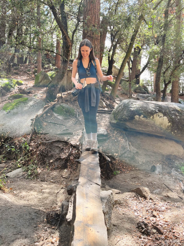 Woman hiking at Idyllwild Park Trail