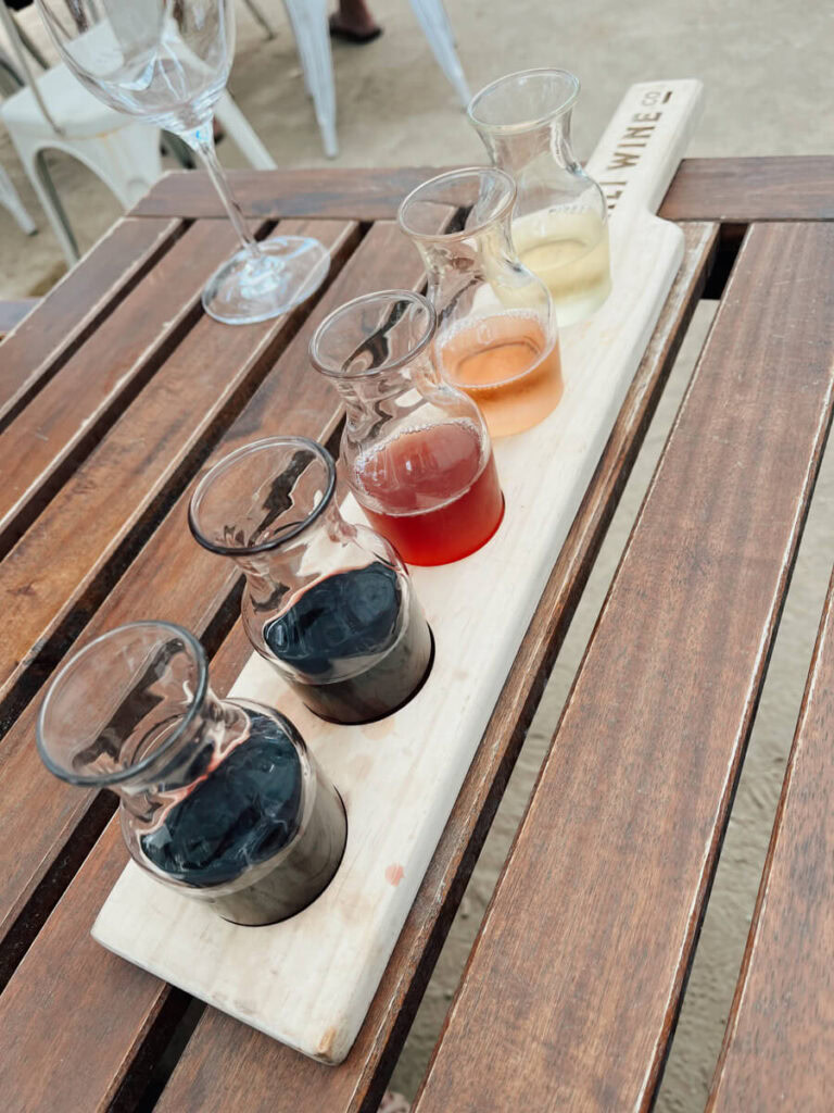 Flight of Wine at Pali Wine Co