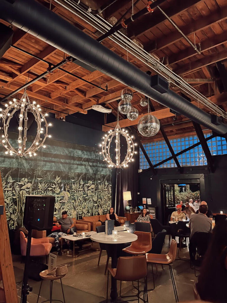 Interior of Pearl Social Bar in Santa Barbara