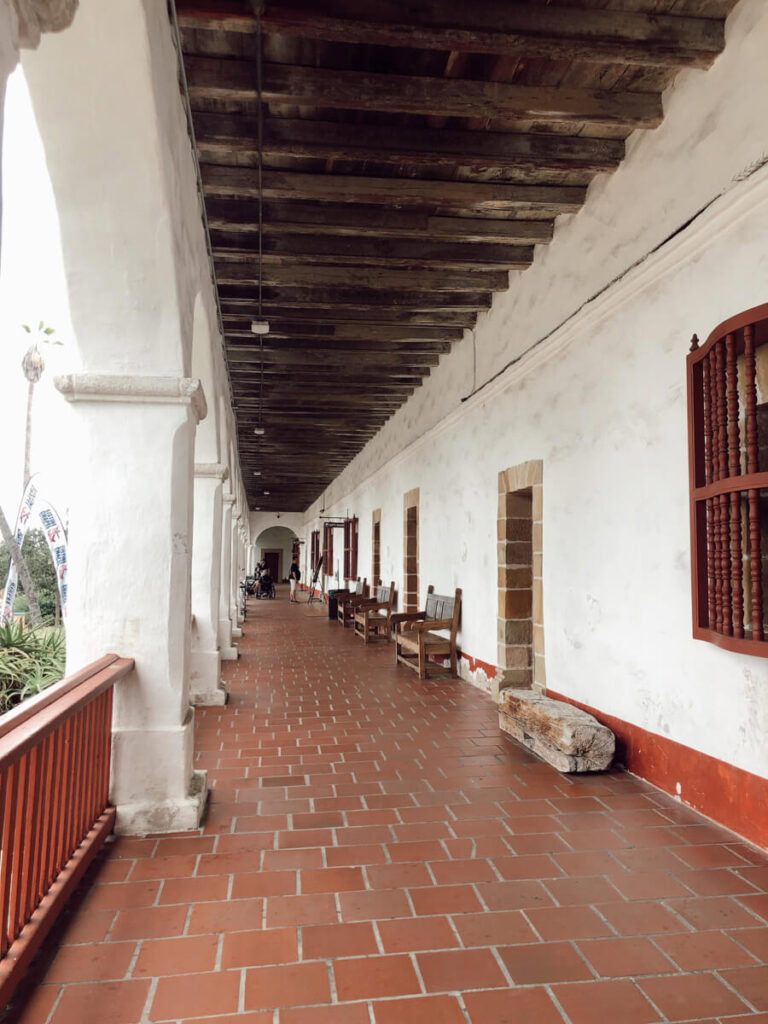 Exterior Hallway at Old Mission Santa Barbara