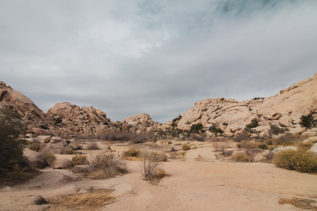 Sweeping vista of boulders at Barker Dam