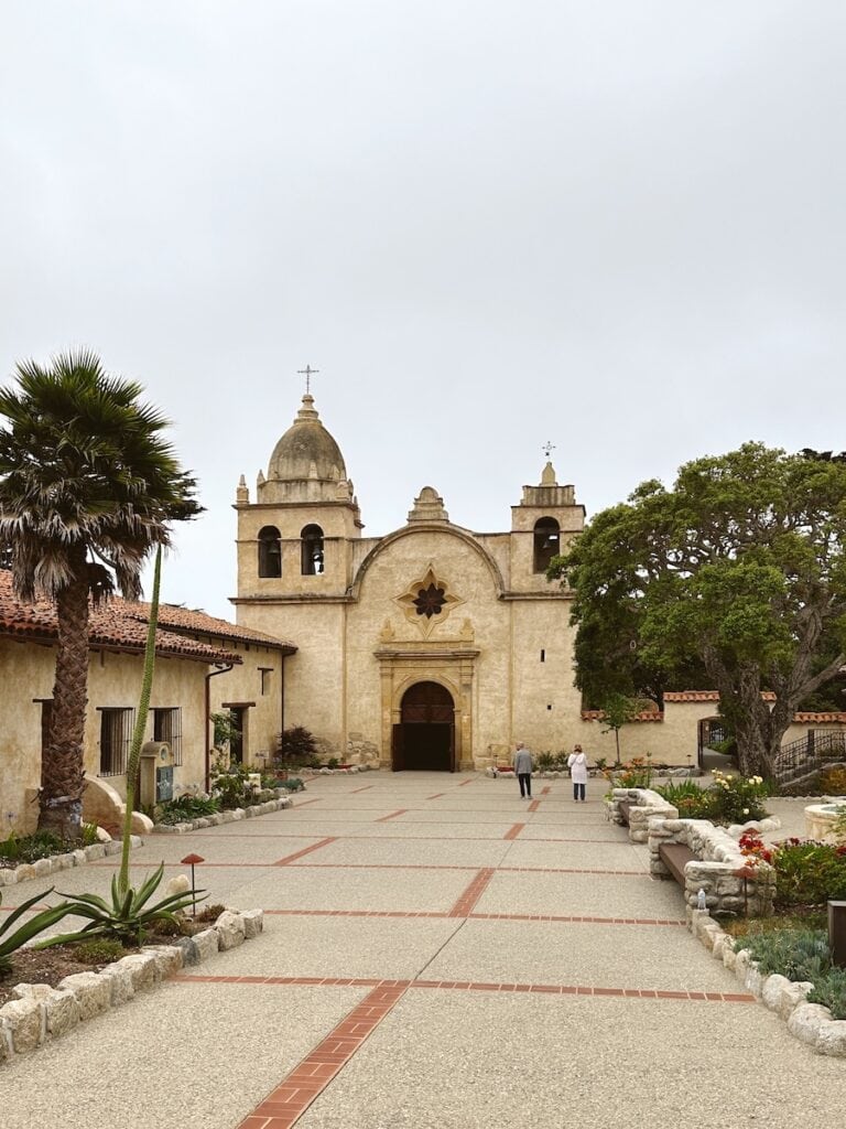 The exterior of the Carmel Mission