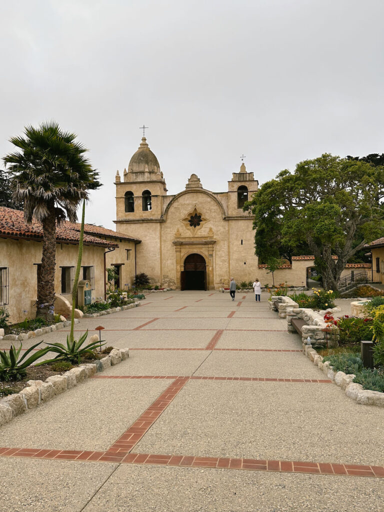 The exterior of the Carmel Mission