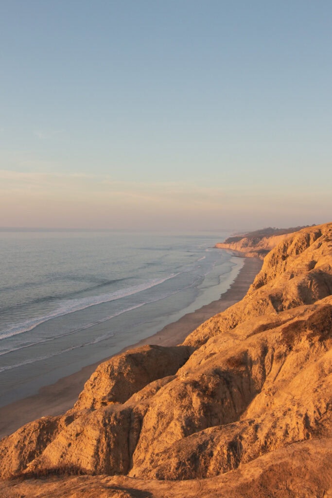 View of Torrey Pines Reserve from the Gliderport during sunset