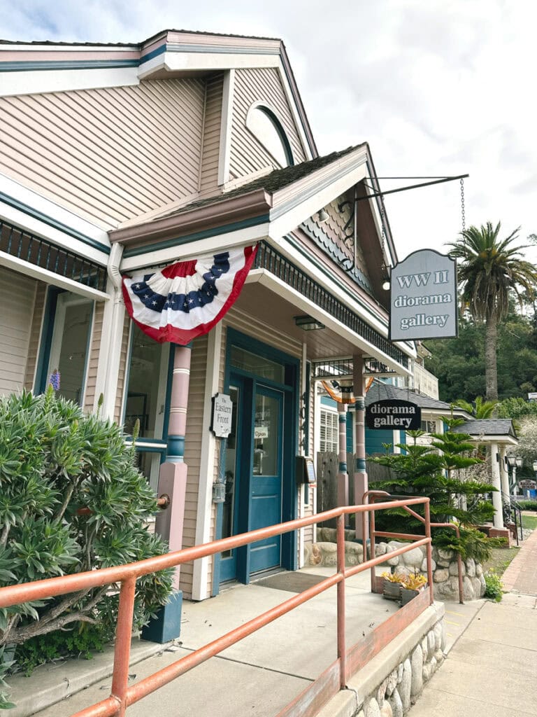 The storefront of a gallery in Cambria