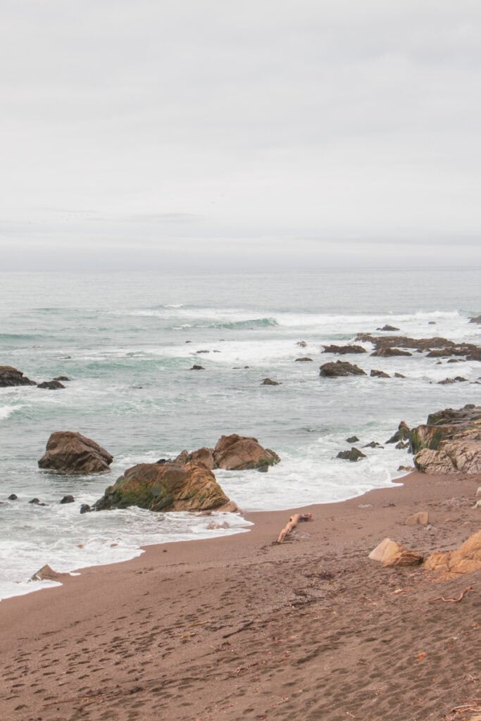 Rocks in the water at Moonstone Beach in Cambria