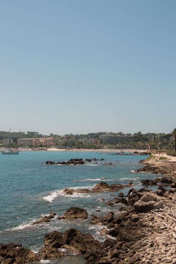 The view of the rocky coastline from the ramparts