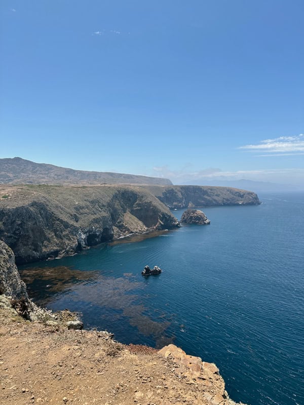 A view of the coastline from the Cavern Point Trail on Santa Cruz Island