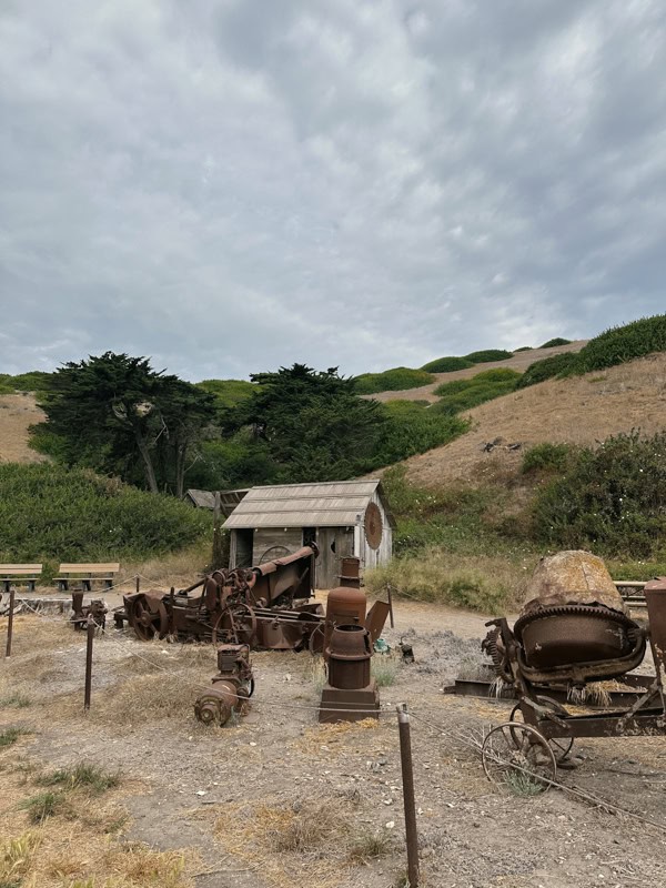 Old, rusted out ranching tools near the visitor center